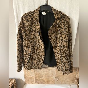 Leopard print motorcycle jacket. Umgee Size S.